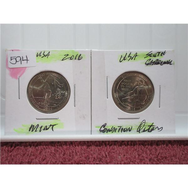 2016 CH/BU MINT USA QUARTER SET