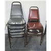 Image 1 : Lot Of 7 Misc Stackable Chairs