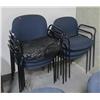 Image 1 : Lot Of 7 Blue Stackable side Chairs