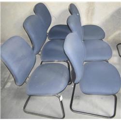 Lot Of 6 Blue Office Chairs