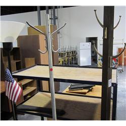 Floor Lamp and  2 Coat Racks