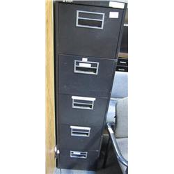4 Drawer Black Filling Cabinet
