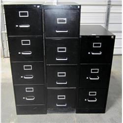 Lot Of 3 Black Filing cabinets