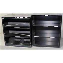 2 Short Black Metal cabinets