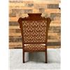 Image 10 : Carved Wooden Victorian Armchair w/ Upholstered Seat & Back 24" x 19.5" x 38"H