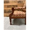 Image 13 : Carved Wooden Victorian Armchair w/ Upholstered Seat & Back 24" x 19.5" x 38"H