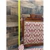 Image 19 : Carved Wooden Victorian Armchair w/ Upholstered Seat & Back 24" x 19.5" x 38"H