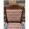 Image 4 : Carved Wooden Victorian Armchair w/ Upholstered Seat & Back 24" x 19.5" x 38"H