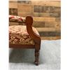 Image 9 : Carved Wooden Victorian Armchair w/ Upholstered Seat & Back 24" x 19.5" x 38"H