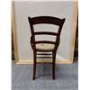 Image 8 : Carved Wooden Victorian Armchair w/ Ladder-Back & Floral Seat 17.5" Dia, 34"H