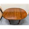 Image 7 : Wooden Drop Leaf Table w/ Expansion Inserts to  81"L (Max)