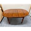 Image 8 : Wooden Drop Leaf Table w/ Expansion Inserts to  81"L (Max)