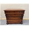 Image 1 : Wooden 4-Drawer Dresser on Wheels 37" x 18" x 32"H