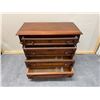 Image 3 : Wooden 4-Drawer Dresser on Wheels 37" x 18" x 32"H