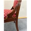 Image 11 : Carved Wooden Victorian Chair on Wheels w/ Upholstered Seat & Back 17" x 15" x 37"H