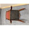 Image 13 : Carved Wooden Victorian Chair on Wheels w/ Upholstered Seat & Back 17" x 15" x 37"H
