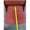 Image 17 : Carved Wooden Victorian Chair on Wheels w/ Upholstered Seat & Back 17" x 15" x 37"H