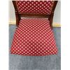 Image 3 : Carved Wooden Victorian Chair on Wheels w/ Upholstered Seat & Back 17" x 15" x 37"H
