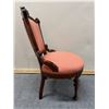 Image 10 : Carved Wooden Victorian Chair w/ Upholstered Seat & Back 18" x 17" x 35"H