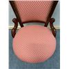 Image 3 : Carved Wooden Victorian Chair w/ Upholstered Seat & Back 18" x 17" x 35"H