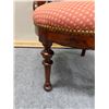 Image 9 : Carved Wooden Victorian Chair w/ Upholstered Seat & Back 18" x 17" x 35"H