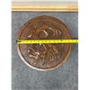 Image 7 : Carved Round Wooden Table w/ Tripod Stand & Dragon Top 15" Dia, 15.5"H