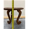 Image 8 : Carved Round Wooden Table w/ Tripod Stand & Dragon Top 15" Dia, 15.5"H