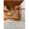 Image 10 : Carved Square Wooden Table w/ Tripod Stand & Floral Top 15" x 15" x 20"H
