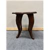 Image 2 : Carved Wooden Table w/ Cabriole Legs & Leaf Top 13.5" x 14.5" x 18"H