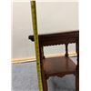 Image 13 : Carved Square Wooden Table w/ Undershelf 13.5" x 13.5" x 19"H