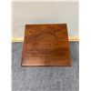 Image 3 : Carved Square Wooden Table w/ Undershelf 13.5" x 13.5" x 19"H