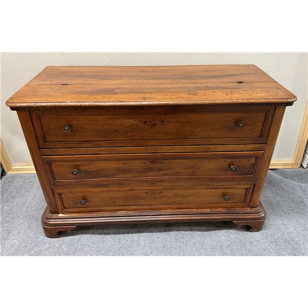 Wooden 3-Drawer Dresser w/ Drop Front & Interior Organizer 53" x 22.5" x 34.5"H