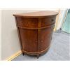 Image 12 : Ethan Allen Wooden Circular Console Cabinet w/ Painted Flowers 34" x 16" x 33.5"H