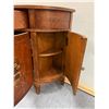 Image 7 : Ethan Allen Wooden Circular Console Cabinet w/ Painted Flowers 34" x 16" x 33.5"H
