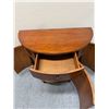Image 8 : Ethan Allen Wooden Circular Console Cabinet w/ Painted Flowers 34" x 16" x 33.5"H