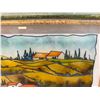 Image 6 : Massimo Assisi Glass Painting Signed by Artist 28" x 12", Framed