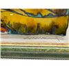 Image 7 : Massimo Assisi Glass Painting Signed by Artist 28" x 12", Framed