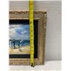 Image 13 : Beach Scene Artwork by Brian Gelya (?) 16" x 14", Gilt Framed & Matted