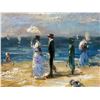 Image 4 : Beach Scene Artwork by Brian Gelya (?) 16" x 14", Gilt Framed & Matted