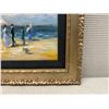Image 8 : Beach Scene Artwork by Brian Gelya (?) 16" x 14", Gilt Framed & Matted