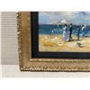 Image 9 : Beach Scene Artwork by Brian Gelya (?) 16" x 14", Gilt Framed & Matted