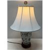 Image 1 : Table Lamp w/ Birds & Floral Base & Shade 14" Dia, 25"H