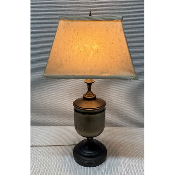 Table Lamp w/ Metal Base & Rectangular Shade 14" x 10" x 26"H