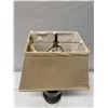 Image 5 : Table Lamp w/ Metal Base & Rectangular Shade 14" x 10" x 26"H
