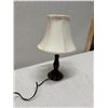 Image 2 : Table Lamp w/ Carved Base & Shade 9" Dia, 14.5"H