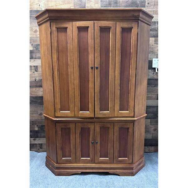 Wooden 4-Door Hutch Cabinet w/ Inside Shelving 56" x 22" x 78"H