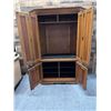 Image 3 : Wooden 4-Door Hutch Cabinet w/ Inside Shelving 56" x 22" x 78"H