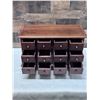 Image 3 : Wooden 12-Drawer Jewelry Box 25" x 11" x 15.5"H