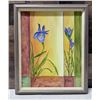 Image 1 : Floral Artwork by P. Elland 18.5" x 23", Framed