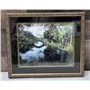 Image 1 : Stone Bridge Landscape Artwork 13.5" x 12", Framed